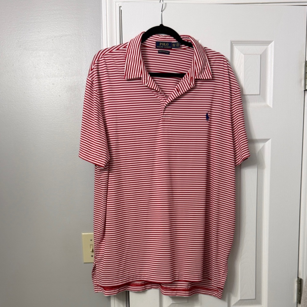 Polo by Ralph Lauren Classic Red and White Striped Polo